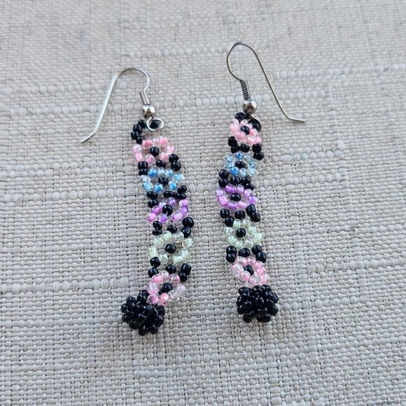 Women Earrings Multi Color Beads Drop Down Fashion Jewelry Earrings - Picture 4 of 10